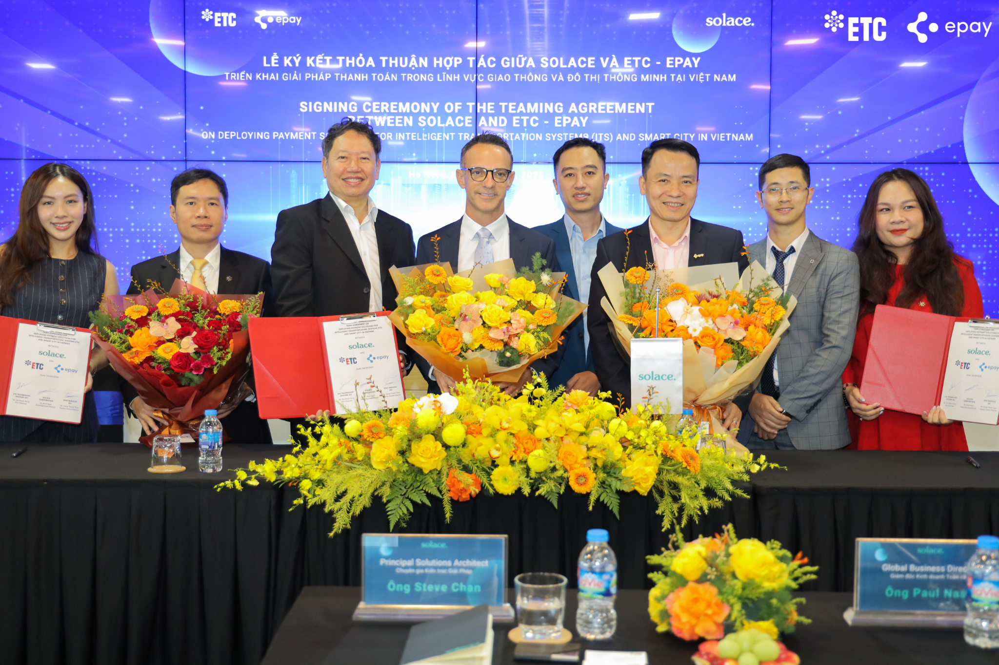 ETC - EPAY và SOLACE ký kết hợp tác triển khai giải pháp thanh toán trong lĩnh vực giao thông thông minh và Smart City